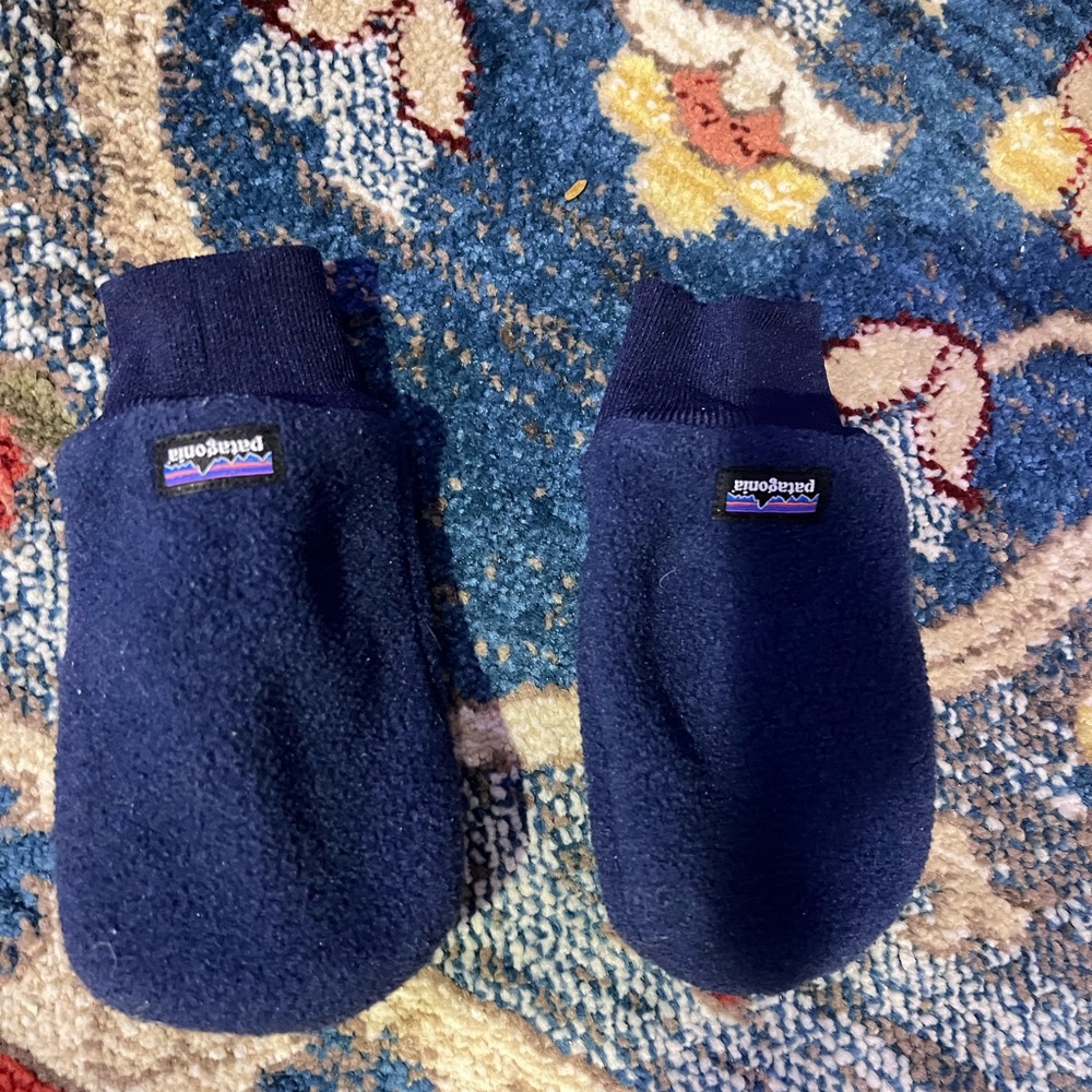 Patagonia Navy Fleece Mittens